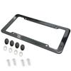 1/2PCS Car 30*15CM License Plate Frame Carbon Pattern Plastic License Plate Frame Bracket with Standard Screw Kit Accessories