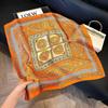 Korean 71 square scarf versatile scarf silk scarf square scarf silk scarf neck high-end printing women's red decoration