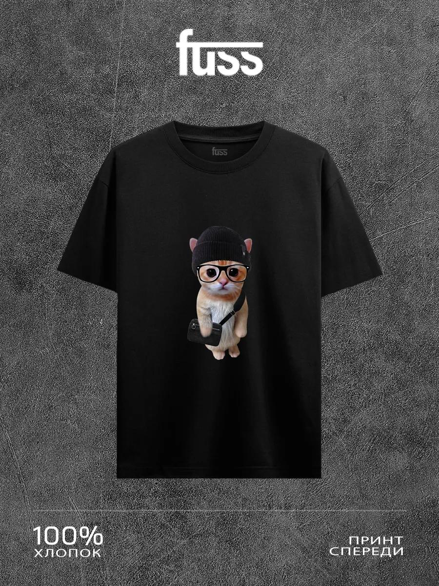 T-shirt with Y2K cat print M