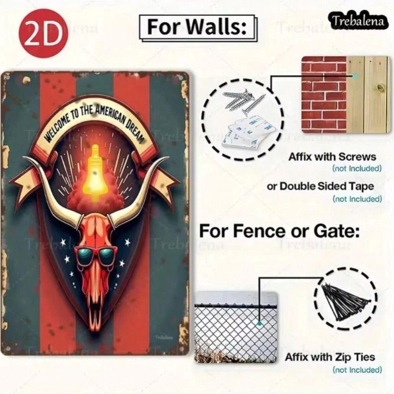 Decorative Metal Wall Sign 20x30cm Tin Sign Vintage Art
