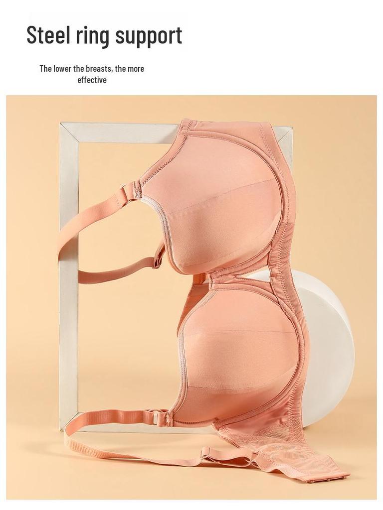 Europejski i Amerykański Biustonosz Minimalizujący i Zapobiegający Opadaniu dla Dużych Rozmiarów - Oddychający, Duży Koszyk