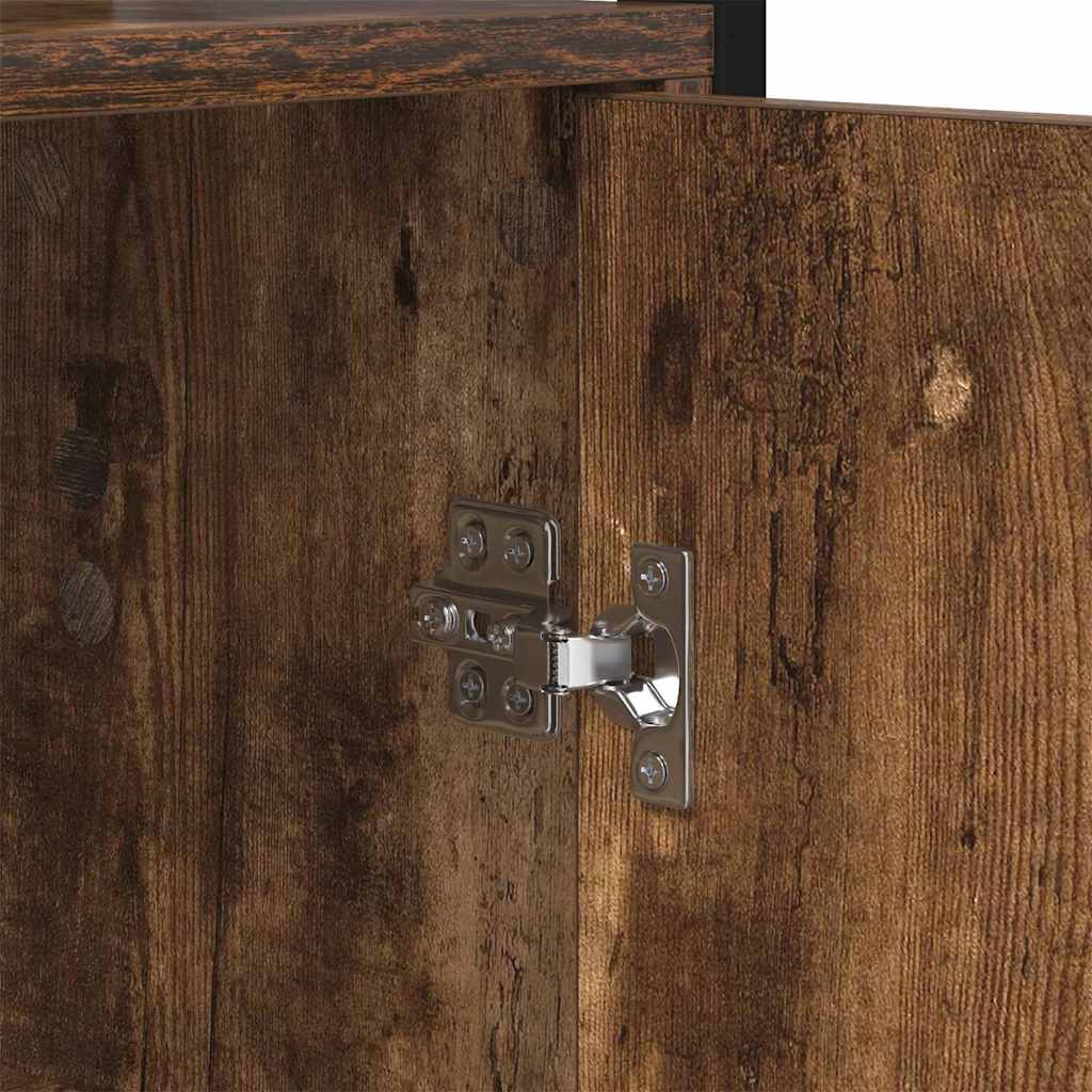 Bookshelf Smoked Oak 60 x 24 x 161 cm Engineered Wood