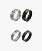 Riomeu Black Steel Basic Logo Ring : Radiant057 (B Type)