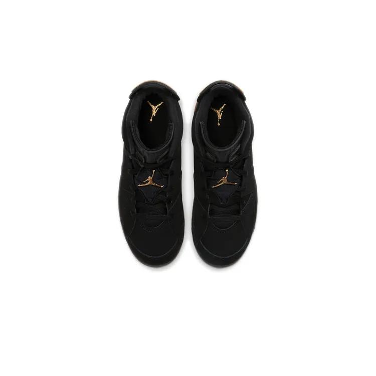 Air Jordan 6 Retro SE PreSchool 'Defining Moments' 2020 (Unisex) Black / Metallic Gold Kids' Basketball Shoes CT4965 007
