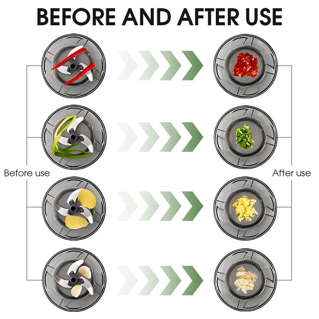 1000ml Extra Large Hand Pull Garlic Grinder Seasoning Vegetable Chopper Kitchen, Meat Chopper, Kitchen Utensils