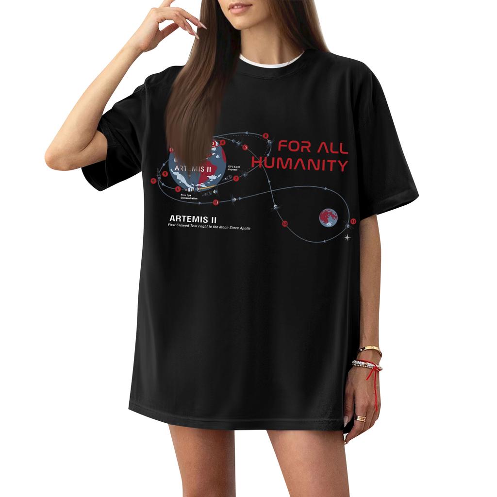 Women's Casual Printed T-Shirt Round Neck Pullover Short Sleeve Top