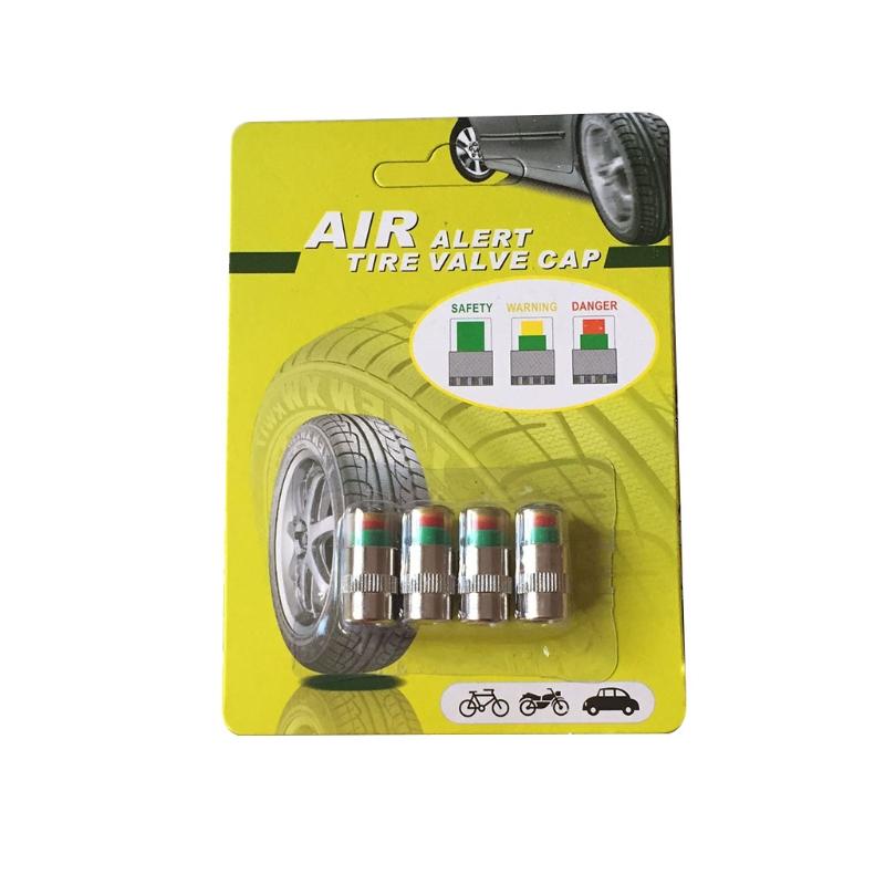 Auto Car Tire Pressure Guage Cap Sensor Indicator Alert Monitoring Tool Tyre Cap Indicator Alert Air Pressure Gauge 4pcs