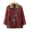 Grandma's Long-Sleeve Floral Shirt for Women Aged 60-80 - Spring/Autumn Turn-Down Collar Jacket