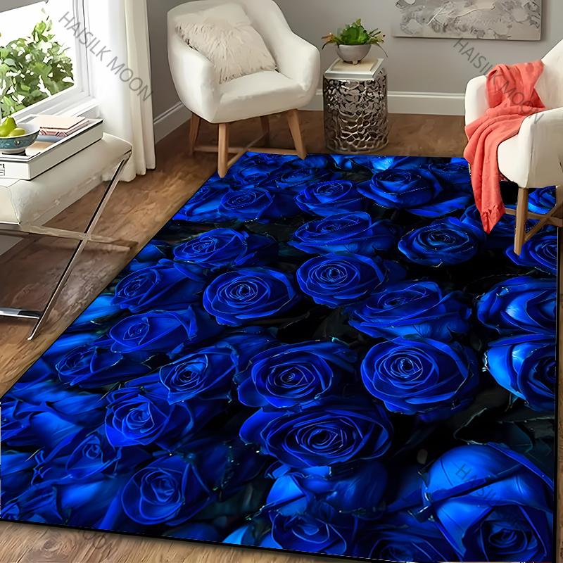 

3D Красивая Цветочная Тема Розы Пионы Ковер Гостиная Спальня Диван Большой Площади Декоративный Коврик Детская Игровая Мягкий Нескользящий Коврик Подарок 160*230cm