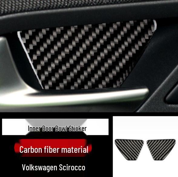 Volkswagen Scirocco Interieur Kohlefaser Konsole, Schalthebelrahmen, Türgriff & Luftausströmer Aufkleber Zubehör