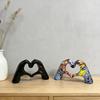 Heart Hands Sculpture Love Heart Hands Gesture Statue for Room Bookshelf Coffee Table Dining Table Centerpiece