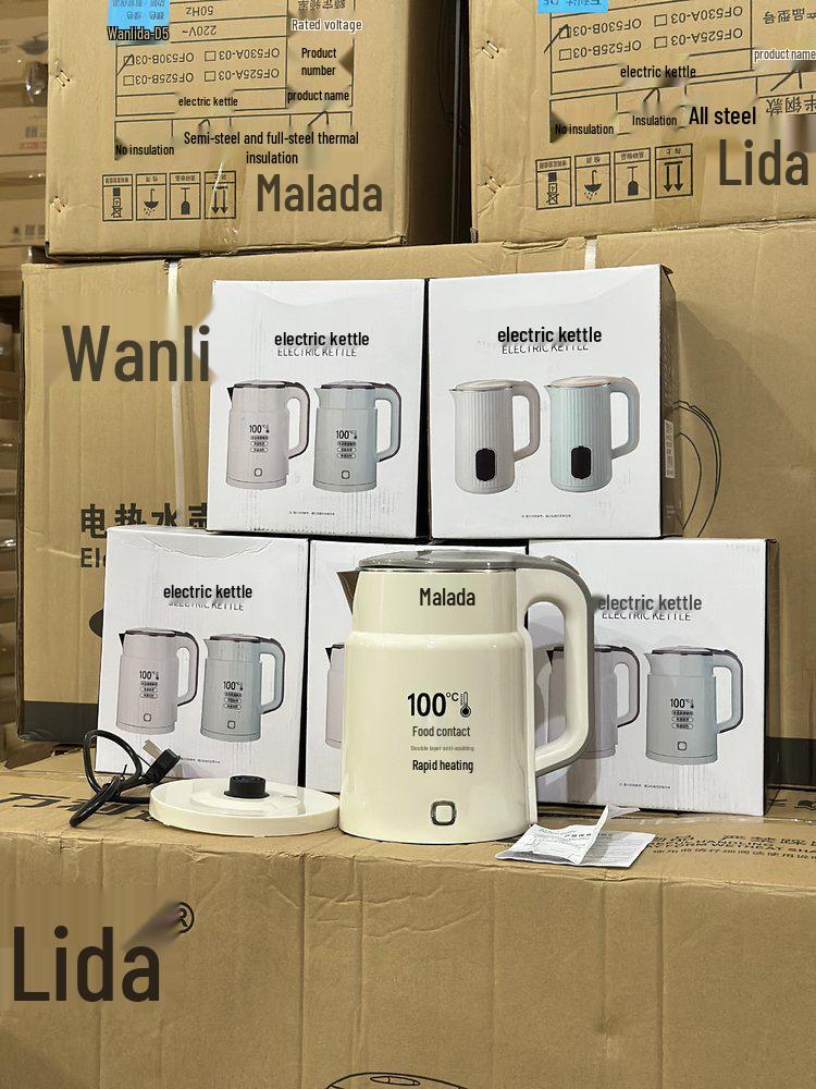 

Умный электрический чайник Malata: Нержавеющая сталь, Портативный, Постоянная температура, Идеально для общежитий