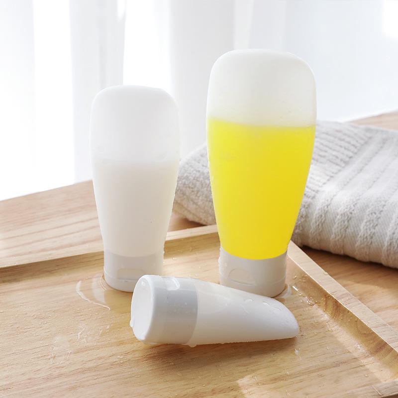 Portable Squeeze Dispenser Travel Press Face Wash Body Wash Shampoo Plastic Soft Bottle Set