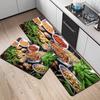 Vegetable And Fruit Pattern 3D Printed Kitchen Rug Water-Absorbing Stain-Resistant Laundry Room Door Mat Home Decor
