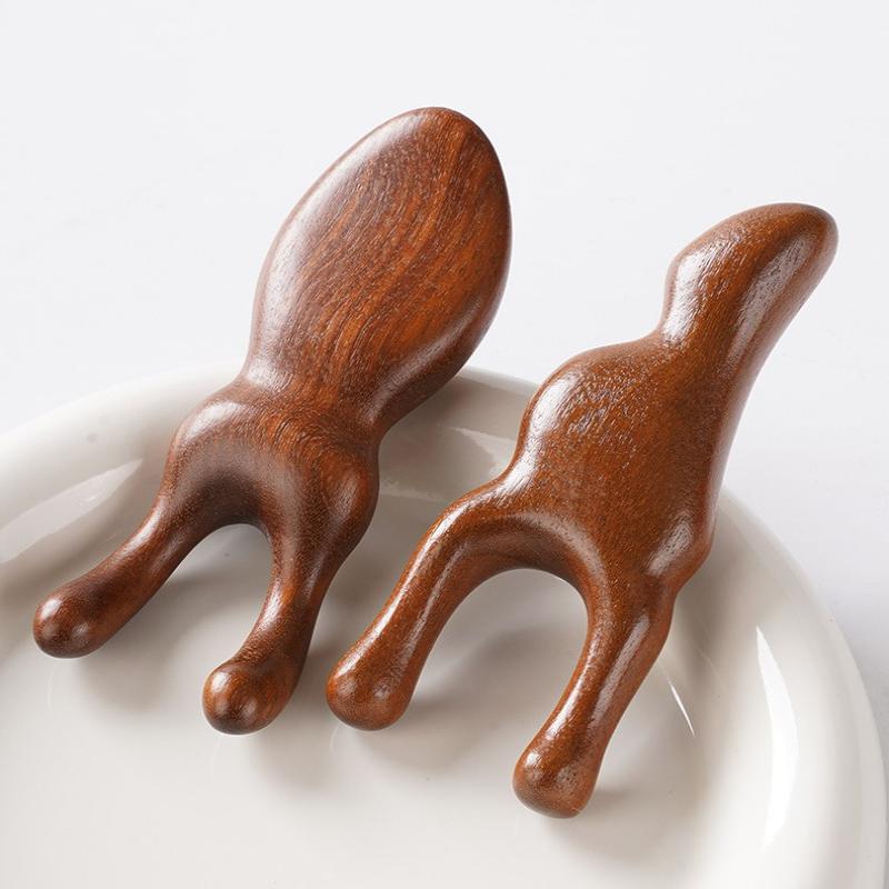Wooden Facial Meridian Massager Eye and Nose Massage Tool for Anti Aging Skincare and Relaxation