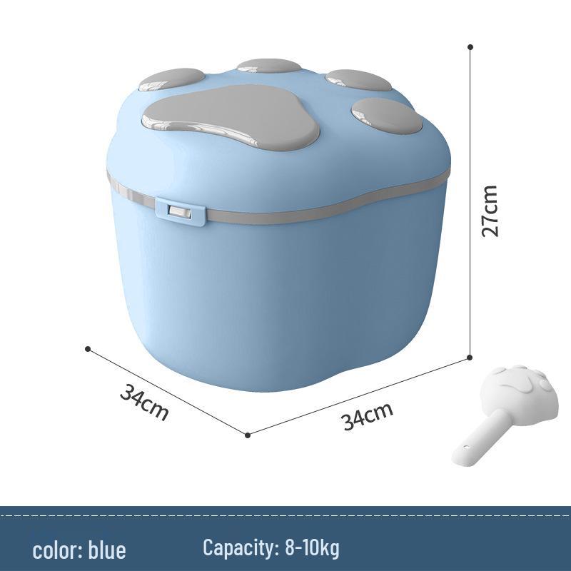 Ulepszony Pojemnik XL na Karmę dla Zwierząt w Kształcie Łapy na 8-10 kg