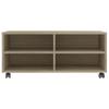 Fernsehschrank Mit Rollen, Mobiler Fernsehschrank, Wohnzimmerschrank, Aufbewahrungsschrank, 90x35x35 Cm