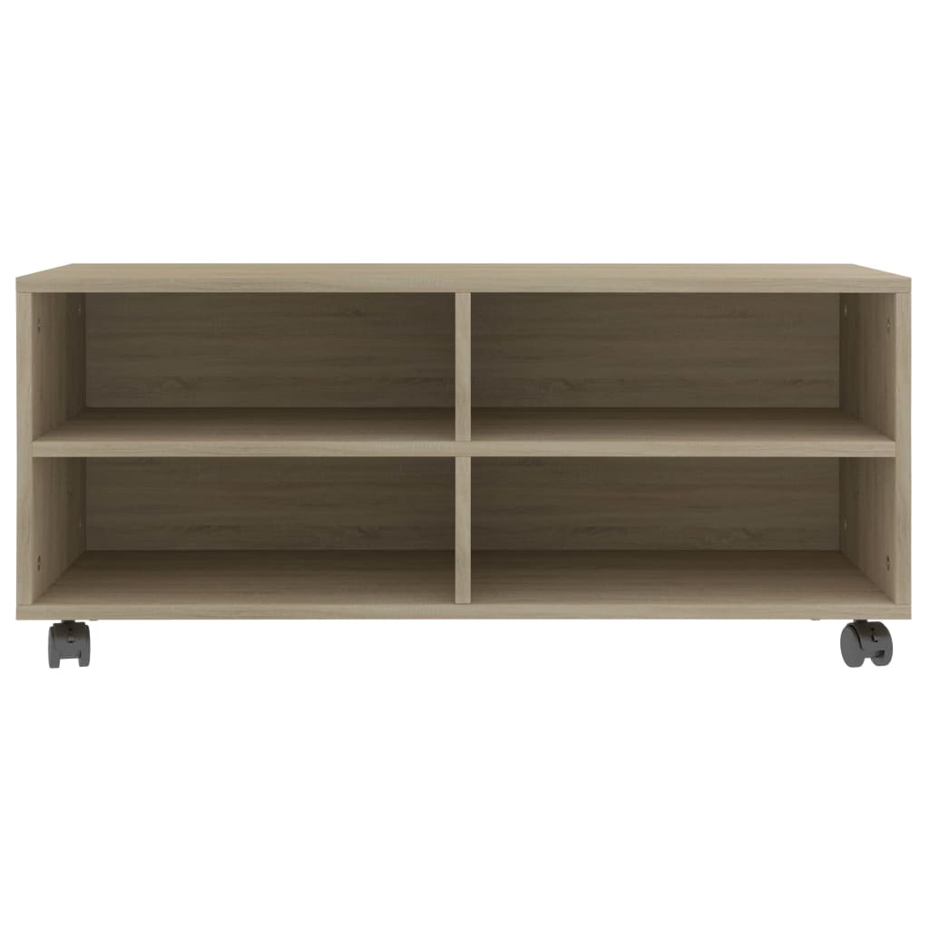 Fernsehschrank Mit Rollen, Mobiler Fernsehschrank, Wohnzimmerschrank, Aufbewahrungsschrank, 90x35x35 Cm