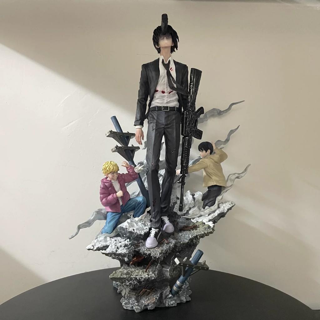 Chainsaw Man Hayakawa Aki Teufel der Waffe Actionfigur Kindheit Denji Aki Schneeballschlacht Szene Statue Anime Modell Ornament Spielzeug Geschenke
