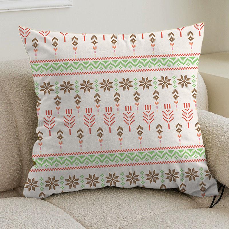 Double-sided bohemian print ethnic pillow cover sofa living room cushion cover geometric pillow square pillowcase