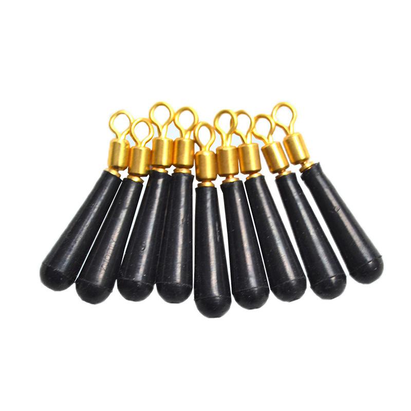 50Pcs Fishing Gear Block Rotation Drift Fishing Floats Accessory Bobber Copper+ Rubber Tools Fish Float Fishing Float Base