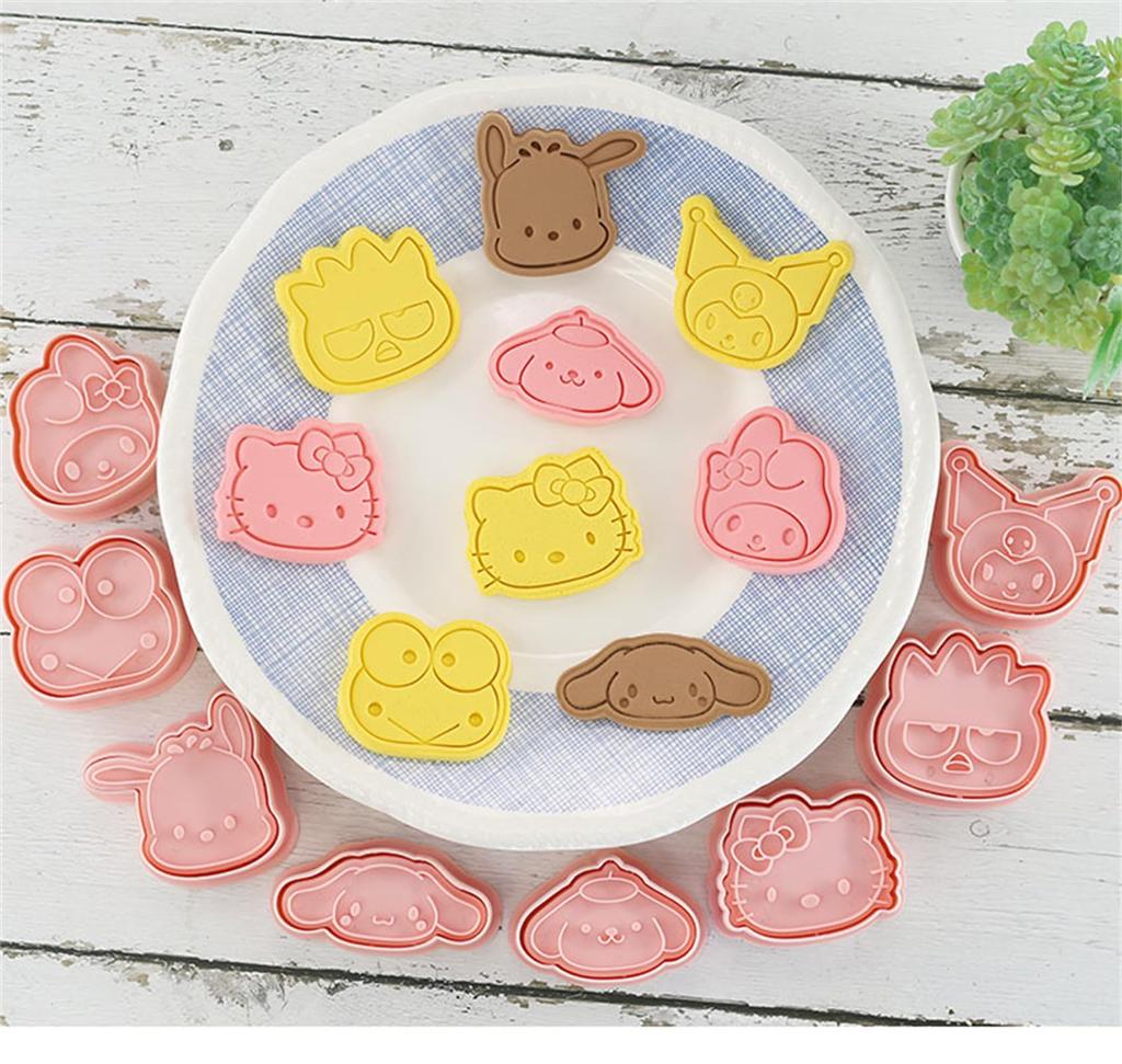 Set of 8 Sanrio Cookie Cookie Cutters for DIY Perfect for Lunch and Handmade Popular Birthday Christmas and Small Gifts Cookie Men's Molds. Biscuits,