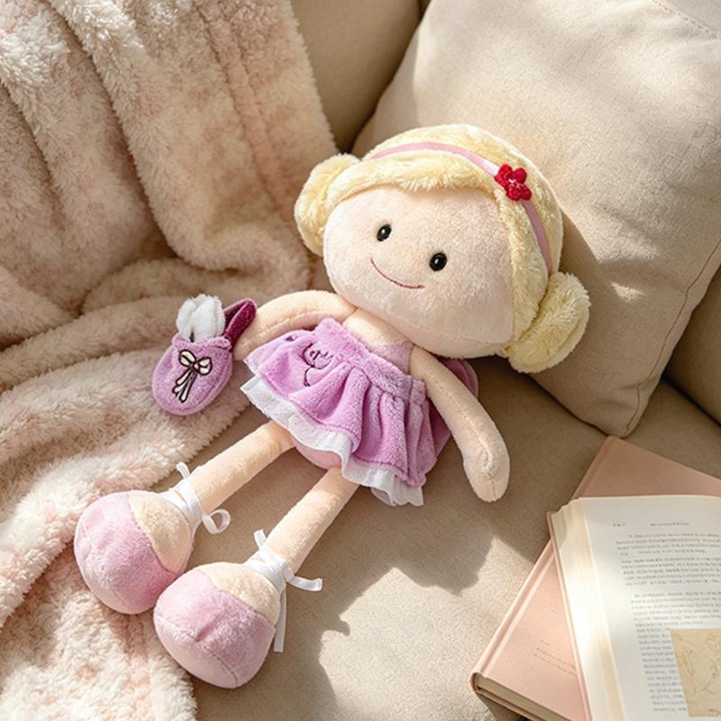 Heilende Serie Cartoon Heilung Das kleine Mädchen Plüschpuppe Rollenspiel Geschichte Mädchen Spielzeug Junge und Mädchen Wachstumspartner Geschenk für Kinder about 32cm