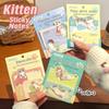 Kawai Stationery Childish Cat Daydream Series Stacked Notes Cartoon Hand Account  High Value Sticky Paper Office School Supplies