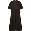 FILA Milano Series Loose Fit Solid Color Short Sleeve Dress Women dresses F11W625308F-BN