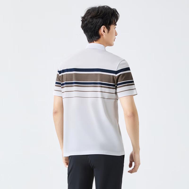 Qipai Men s Summer Striped Polo Shirt 2XL