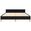 Bed Frame without Mattress Black 140 x 190 cm Fabric