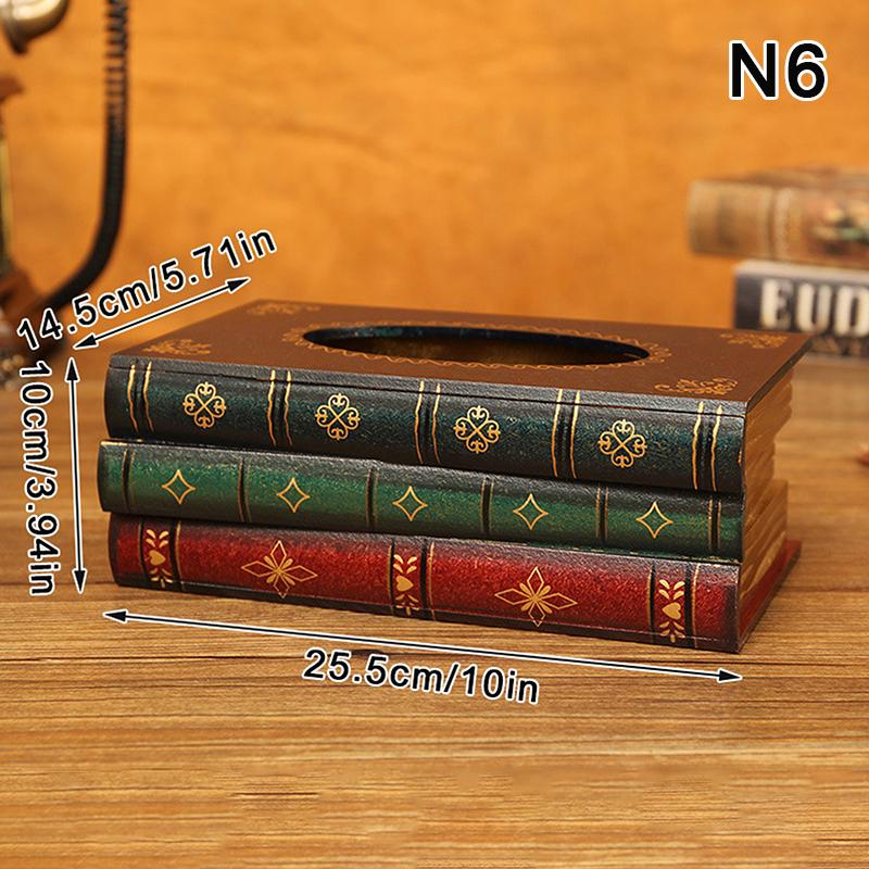 

Luxury Book Style Tissue Box Napkin Holder Case Paper Box Container Hotel Storage Box Home Table Decoration Ornaments as the picture