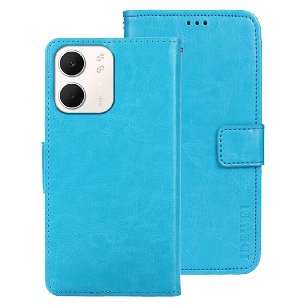 IDEWEI For Oppo A5x 4G Stand Case Crazy Horse Texture Leather Phone Cover