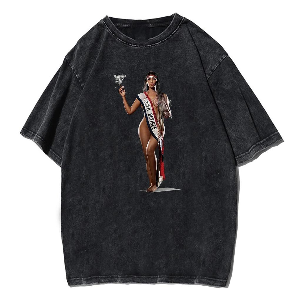 Beyonce Cowboy Carter Cotton Shirt Music Tour for Fans Y2k Women T-shirts Men Fugees Men Clothing T Shirt Woman Fugees Tiki