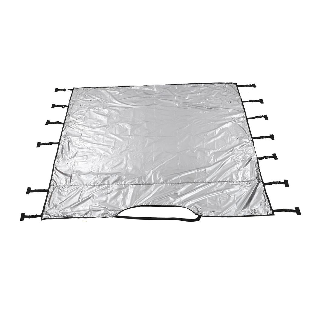 ZK30 Universal Black Oxford Cloth Caravan Front Towing Cover Protector Shield with LED Lights