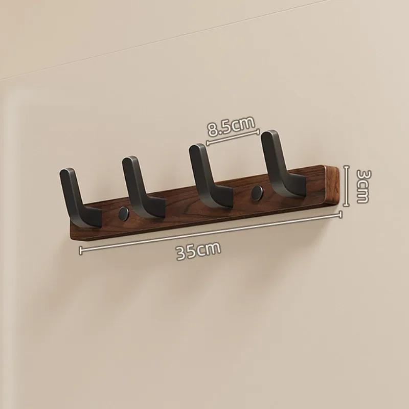 Solid Wood Wall Clothes Hanger Entrance Living Room Bedroom Cloakroom Wall Clothes Hanger Clothing Storage Organizer Home Decor
