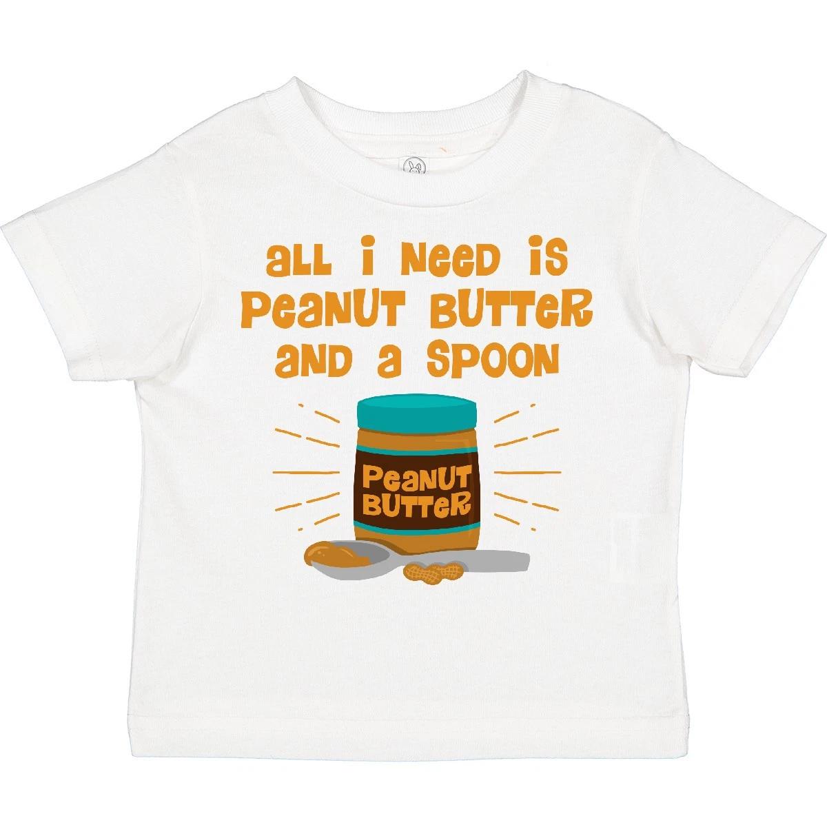

Inktastic Peanut Butter Spoon Toddler T-Shirt I Love Funny All Need Fixes Child 100