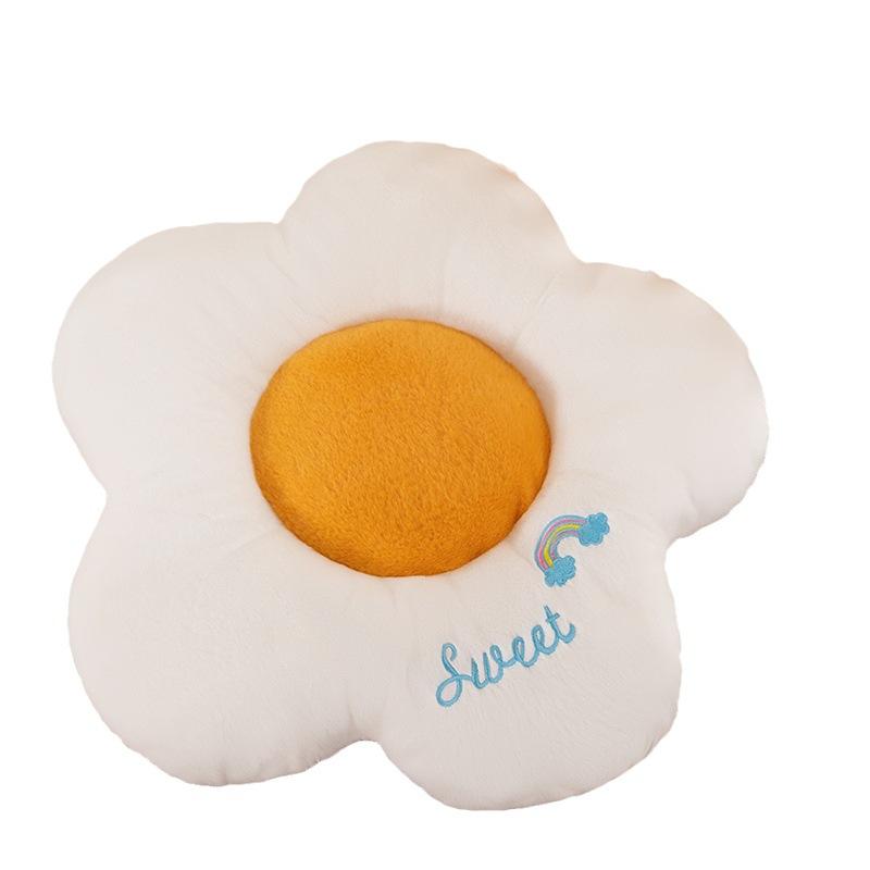 Kissen in Blütenform, Ins-Stil, mehrfarbig, kleine Gänseblümchenblume, Bodenmatte, Heimdekoration, Büro