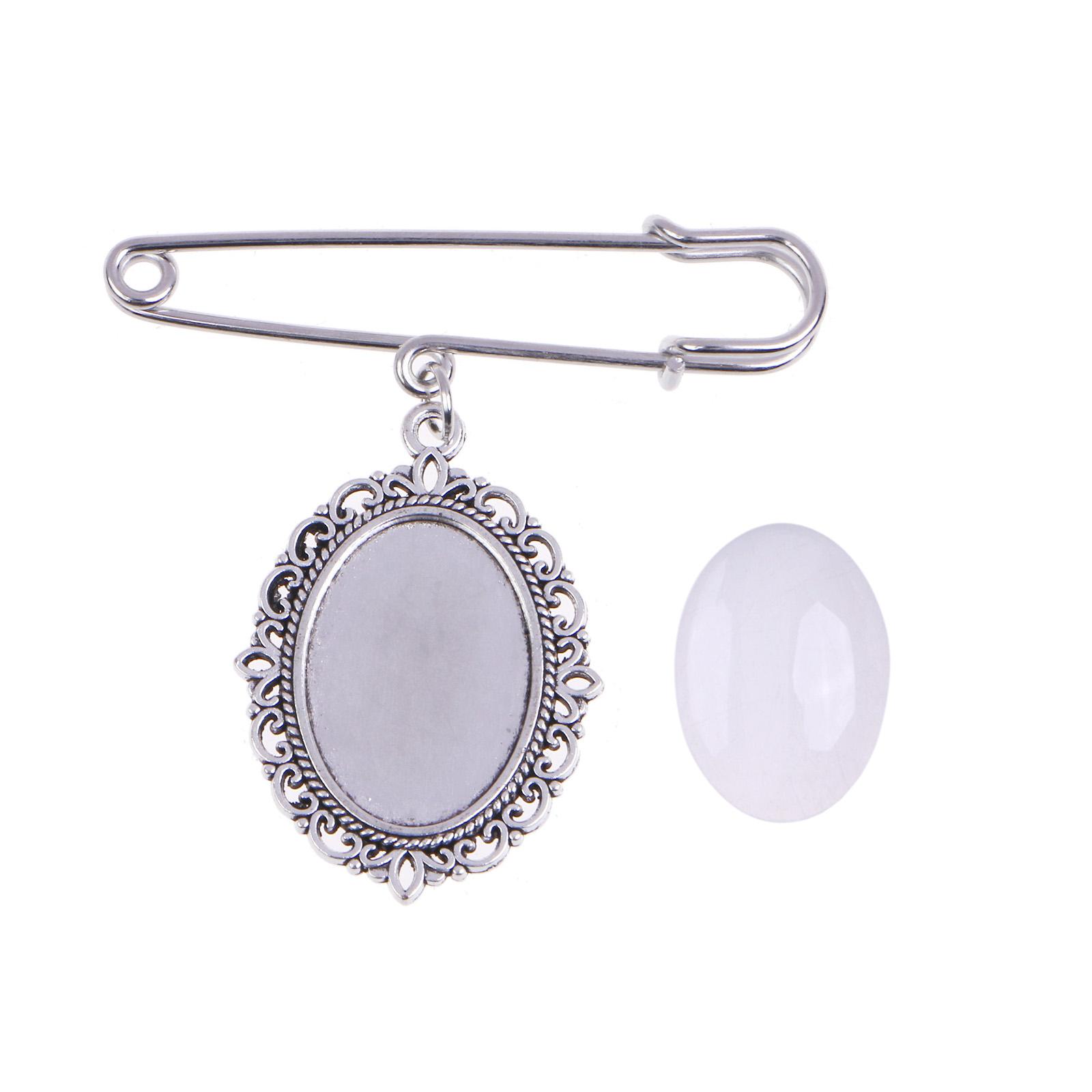 

Wedding Bouquet Photo Charm Diy Pin Making Lace Frame Wedding Charm Oval Glass Cabochon Photo Frame Brooch Pendant