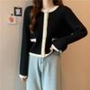 New Style Spring Autumn Thin Knitted Cardigan Sweater Coat Round Neck Top Female