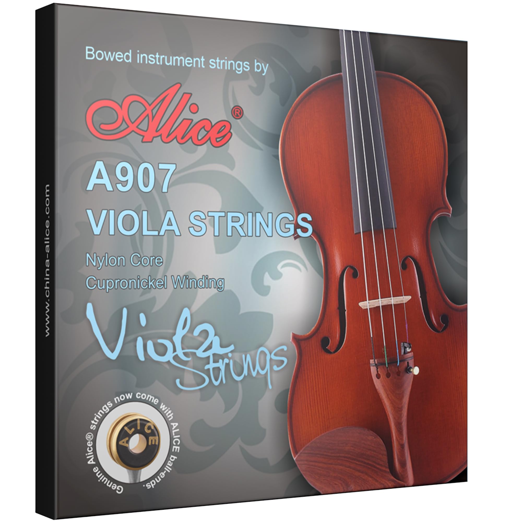 Alice Viola Strings Concert Viola String Set Nylon Core Chrome Alloy Material A907 - Strings,