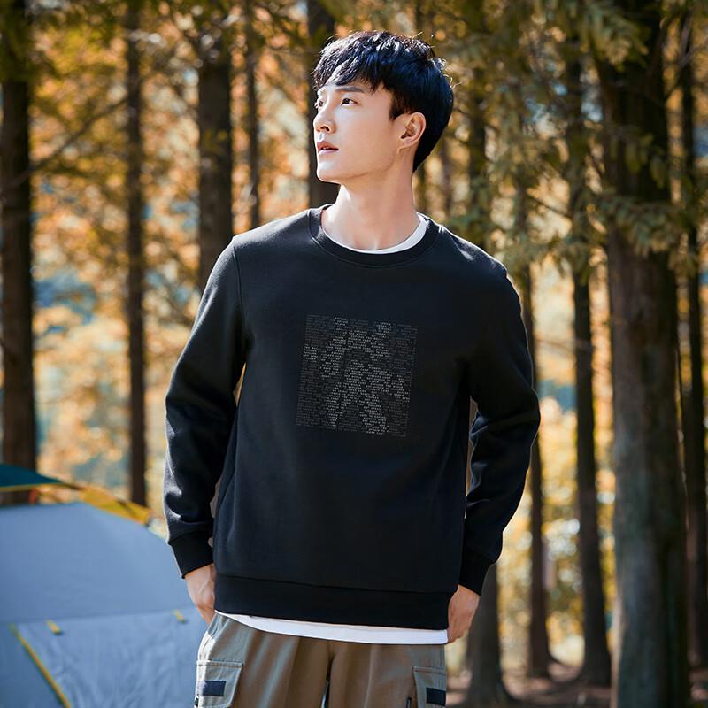 Men s Fleece-Lined Cotton Round Neck Sweatshirt M