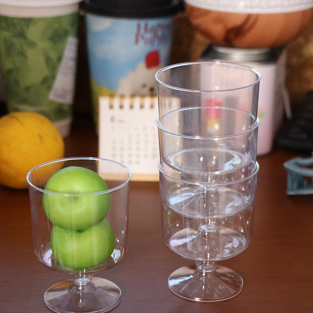 20pcs Party Supplies Plastic Disposable Dessert Cup Hard Durable Disposable Goblet Transparent Cupcake Cup Party
