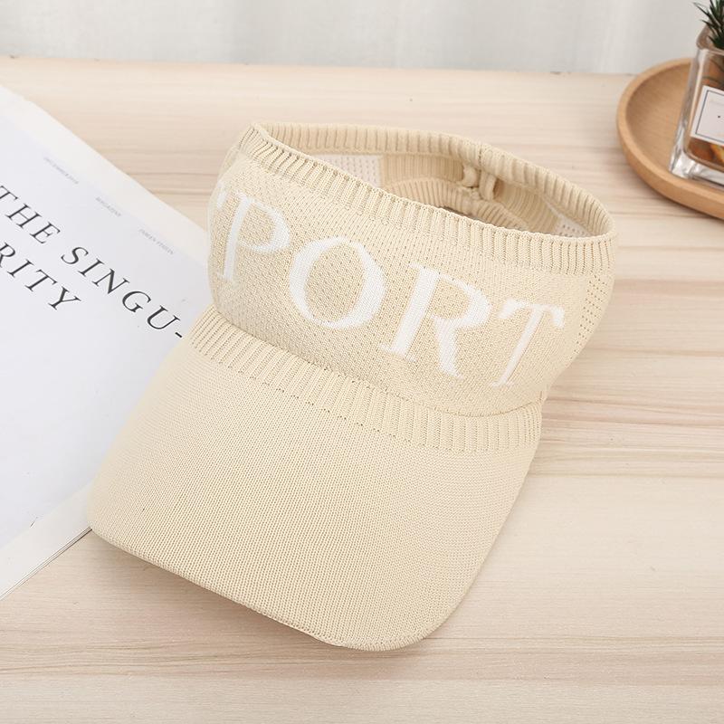 Visor Plus Long 10CM Brim Ponytail Baseball Cap Women Summer Knitted Breathable Golf Beach Hat For Outdoor Sports Empty Top Hat