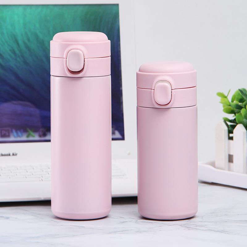 Thickened 304 Stainless Steel Pea Cup Outdoor Portable Pocket Cup Student Female Bouncing Cup Double Water Cup Thermos Cup