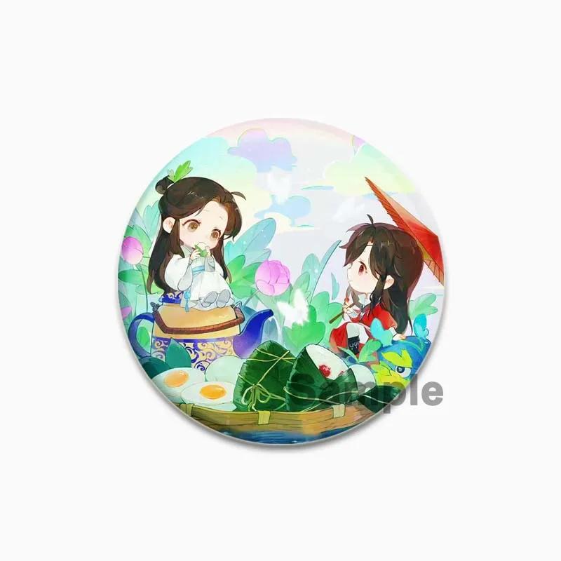32/44/58mm Heaven Official's Blessing Anstecker Huacheng Xie Lian Anime Broschen Handgemachte Niedliche Emaille-Pins für Kragen Kleidung Schmuck 44/58mm