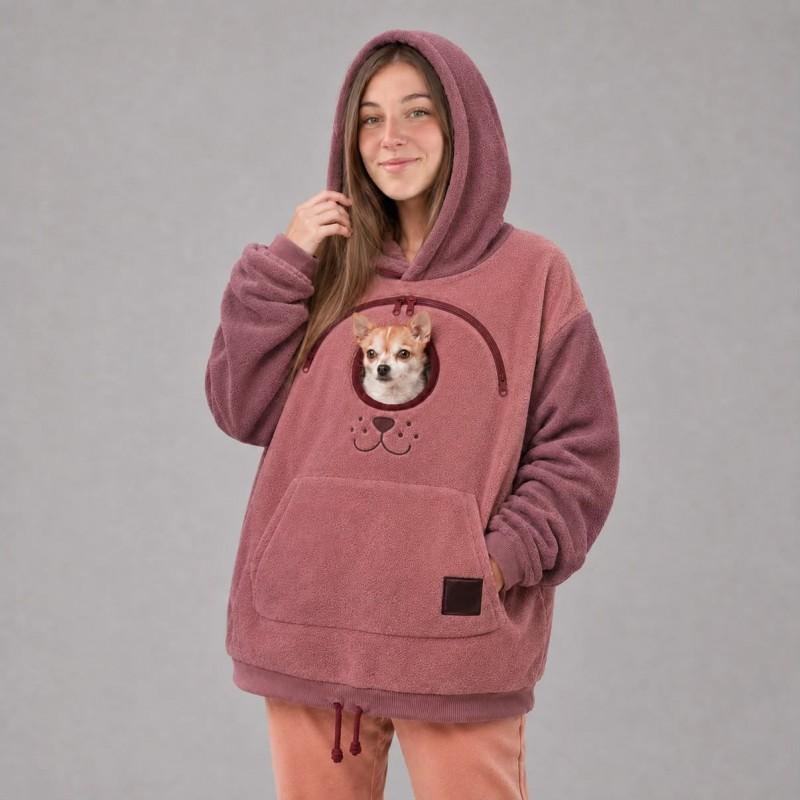Unisex Fleece Lined Hooded Sweatshirt Warm Loose Fit Winter Fall Cartoon Print