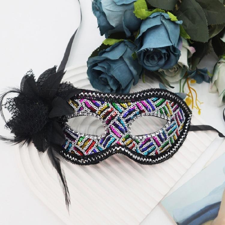 Masquerades Mask Sequins Venetians Mask Mardi Gras Mask for Halloween Masquerades Party Costume Half Face Mask Eyemask