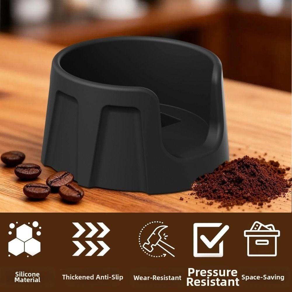 Anti-Slip Coffee Tamper Holder Enhanced Tamping Stability Heat-Resistant Coffee Press Base Silicone Espresso Tamping Station