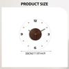 Acrylic Wall Clock Decorative Non Ticking Silent Round Operated Precision Timekeeping Lightweight